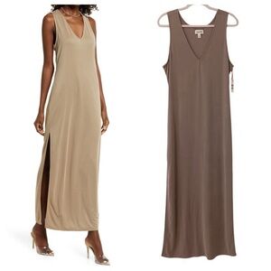 Open Edit Reversible Maxi Dress Size Medium Sleeveless V-Neck